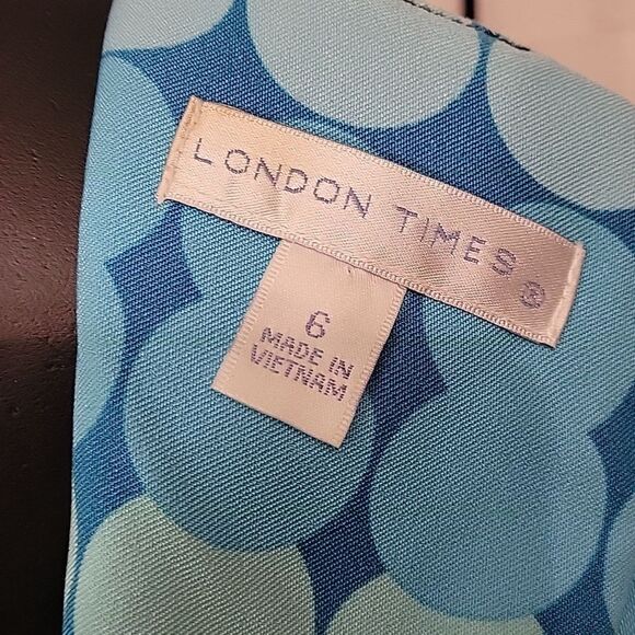 BRAND NEW LONDON TIMES MULTI-COLOR POLKA-DOT WOMEN'S DRESS - Picture 7 of 14